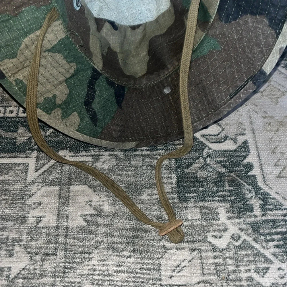 Military style brimmed camo hat Size 7 1/4